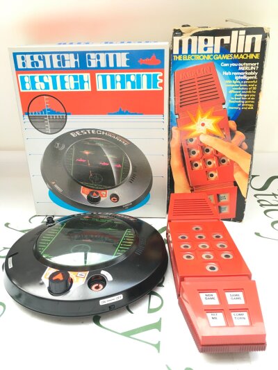 A Boxed Bestech Marine Table Top Game And A Palitoy Merlin. No Reserve.
