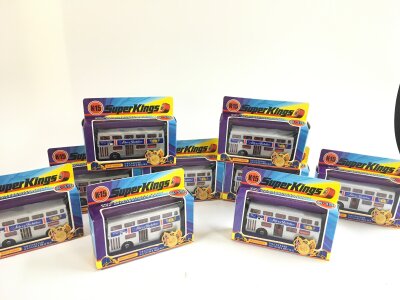 35 Boxed Matchbox Superkings Silver Jubilee Buses In Original Shipping Box #K-15. No Reserve.