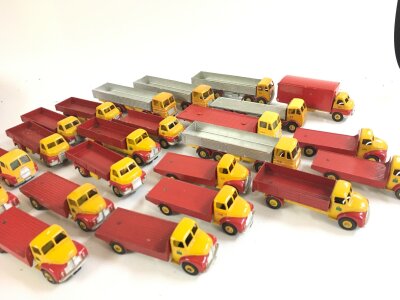 Collection Of Dinky Leyland Octopus, Leyland Comets, And Big Bedfords, All Have Been Re-Painted, No Reserve.