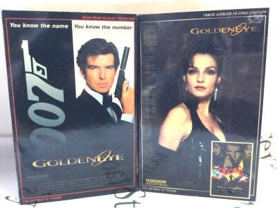 2 X Boxed Sideshow Collectables Figures From The James Bond Movie Goldeneye. Alec Trevelyan And Xenia Onatopp.(2).