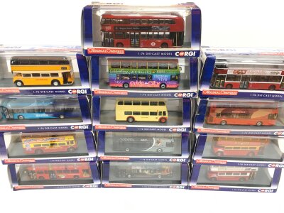 A Collection Of Boxed Corgi The Original Omnibus Buses. 1/76 Scale.