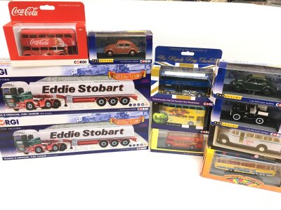 A Collection Of Boxed Corgi Diecast Including Eddie Stobart Lorrys, Vanguards, Etc.