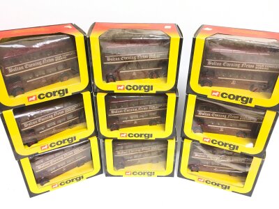 9 Boxed Corgi Routemaster Buses.