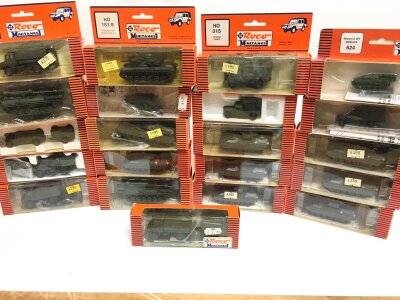 A Large Collection Of Boxed Roco Minitanks.