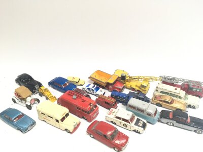 A Collection Of Playworn Diecast Including Spot-On, Dinky,Corgi. Matchbox.