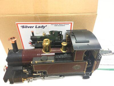 A Boxed Roundhouse G Gauge 0-6-0 "Silver Lady" Live Steam Locomotive.