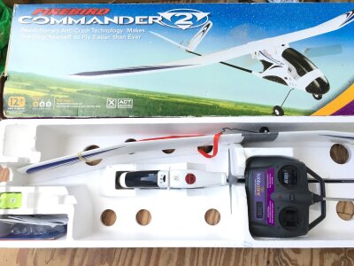A Boxed Firebird Commander 2 Remote Control Plane.