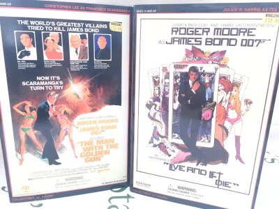 2 X Boxed Sideshow Collectables Figures From The James Bond Movies The Man With The Golden Gun And Live And Let Die.