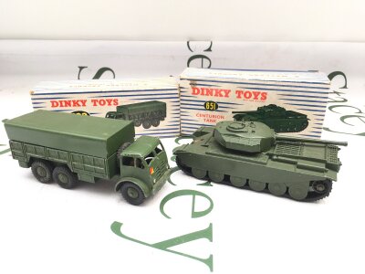 A Boxed Diny Toys 10-Ton Army Truck #622 and A Centurion Tank #651.