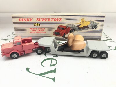 A Boxed Dinky Supertoys Mighty Antar Low Loader With Propeller #986.