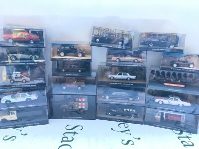 2 Large Boxes Containing The James Bon Car Collection. No Magazines.(2).