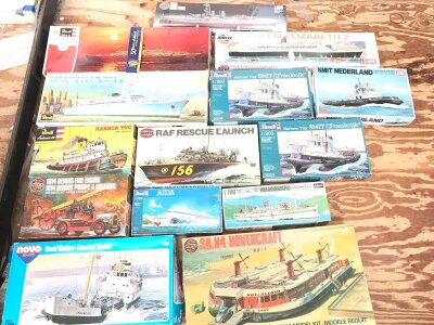 A Collection Of Boxed Model Kits By Airfix, Revell Etc Including A SR.N4 Hovercraft. No Reserve.