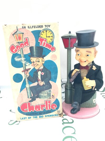 A Boxed Japanese Illfelder Toys Battery Operated  Good Time Charlie. No Reserve.