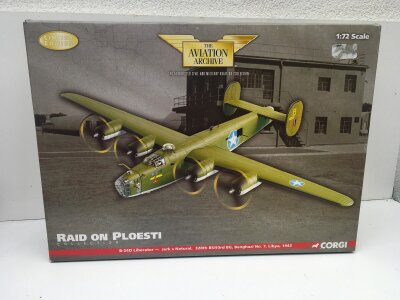 Boxed Corgi Aviation Archive model featuring a B-24D liberator ..Jerks Natural. From the Raid on Ploesti collection.  US34013 limited edition. 1:72 scale. No reserve