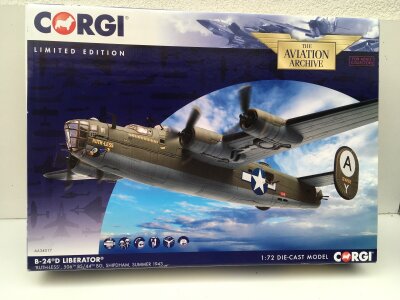 Boxed Corgi Aviation Archive model featuring a B24D Liberator. RUTH LESS . AA34017 limited edition 1:72 scale. No reserve