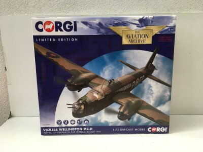 A boxed Corgi Aviation Archive diecast model featuring a Vickers Wellington Mk.11 from 104 squadron.  AA34806 limited edition 1:72 scale.  No reserve.