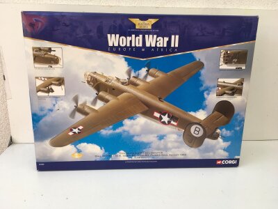 A Boxed Corgi Aviation Archive diecast model featuring a Consolidated B24D Liberator BALL OF FIRE THE III. AA34002 limited edition 1:72 scale.  No reserve