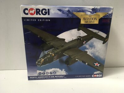 Boxed Corgi Aviation Archive diecast model featuring a B25 Mitchell. RUPTURED DUCK.  AA35312 limited edition 1:72 scale.  No reserve.