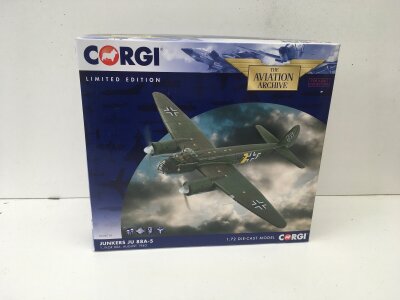 Boxed Corgi Aviation Archive diecast model featuring AA36710 Junkers JU 88A5.  Limited edition 1:72 scale.  No reserve