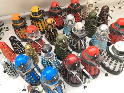A Collection Of Loose Doctor Who Daleks Including Character Options And Dapol. No Reserve.