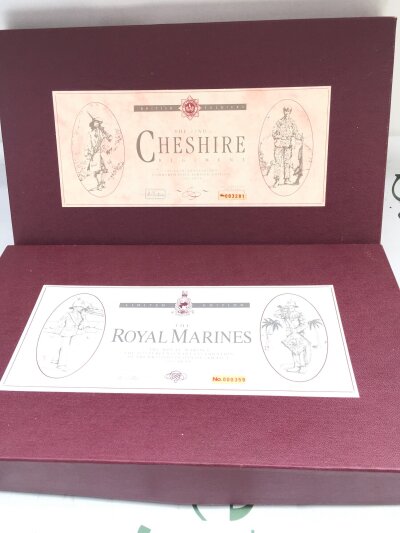 2 X Boxed Britains Sets. The Royal Marines #5289 And The 22nd Cheshire Regiment #5289.