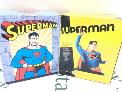 2 X Boxed Superman Busts. By Dave Grossman And Tim Bruckner.