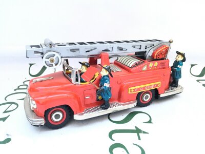 A Vintage Japanese Nomura Battery Operated Fire Truck. No Reserve.