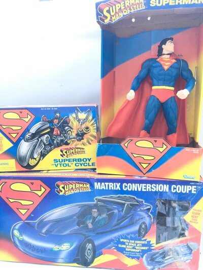 3 X Boxed Superman Toys By Kenner. No Reserve.