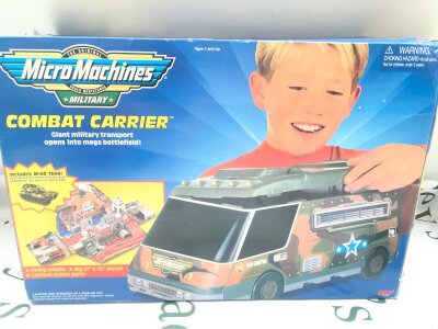 A Boxed Micro Machines Combat Carrier.