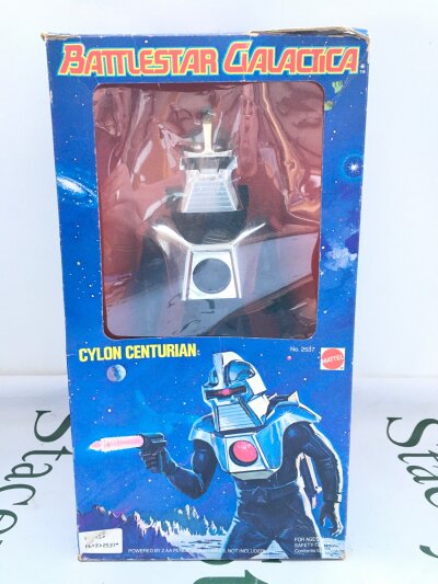 A Boxed Mattel Battlestar Galactica 12" Cylon Centurian.