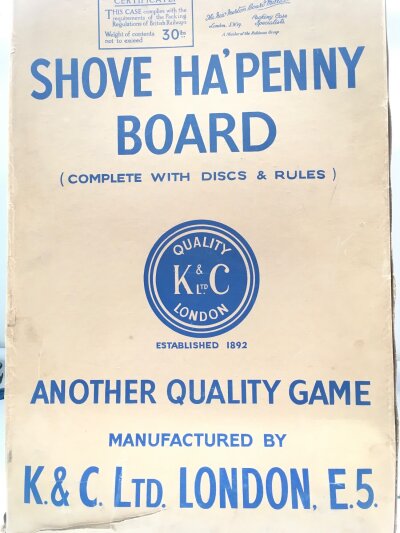 A Boxed K And C Shove Ha’Penny Board. No Reserve.