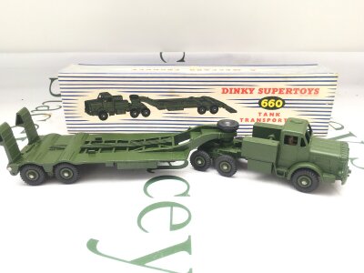 A Boxed Dinky Tank Transporter #670.