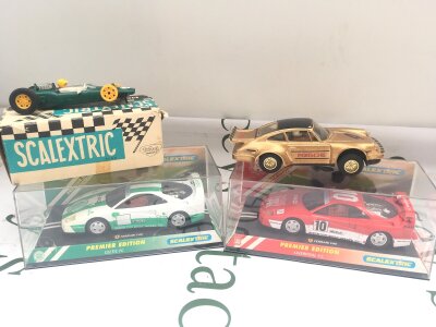 2 Boxes Containing Scalextric Cars, Track, Controllers Etc. No Reserve.