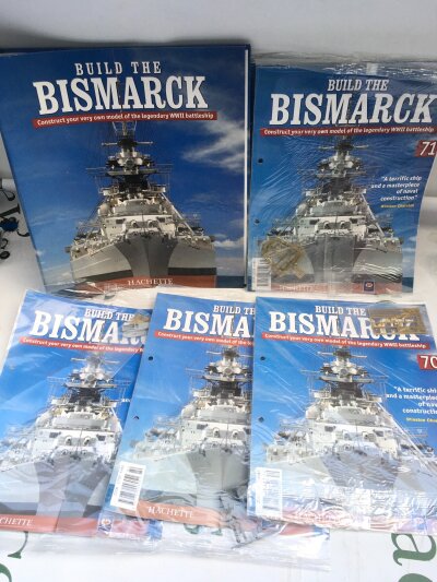 The Full Collection Of Hachette Build The Bismark Model Kit With Magazines. 1-40. (2).
