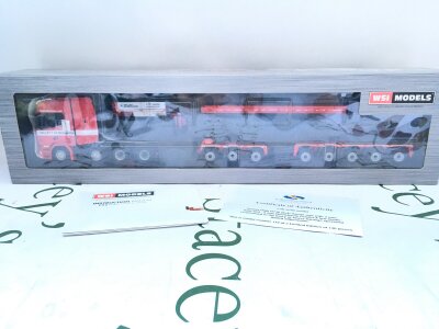 A Boxed WSI Models 1/50 Scale Scania R Highline Low Loader. Hallet Silbermann #02-3171 With Certificate.
