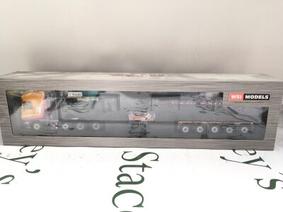 A Boxed WSI Models 1/50 Scale DAF XF Super Space Cab 8X4 +Low Loader 5 Axle #01-3930.