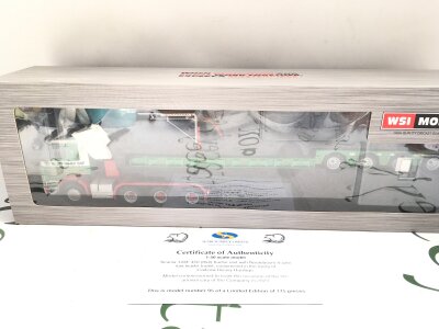 A Boxed WSI Models 1/50 Scale Scania 3 8X4 +Low Loader / Euro-4 Axle. With Certificate.