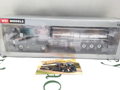 A Boxed WSI Models 1/50 Scale Volvo FH4 Sleeper Cab 4X2 Trailer Chrome - 3 Axle. With Certificate.