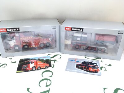 2 X Boxed WSI Models 1/50 Scale. MB Arocs MP4 Big Space 8x4 Wrecker #02-2661 And A MB Actros MP3 LH 8X4 + Ballast Box And UHF. #02-2686. Both With Certificates.