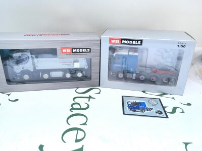 2 X Boxed WSI Models 1/50 Scale. Scania R Normal I CR20N 8x4 Tipper Truck #03-3231 And Chappell Mercedes Titan #02-1595.