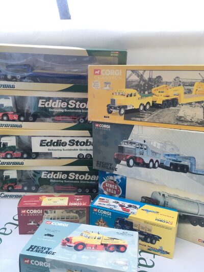 A Collection Of Boxed Corgi Classic And Cararama Diecast Lorrys.