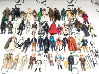 A Collection of Loose Vintage Star Wars Figures And Accessories. No Reserve.