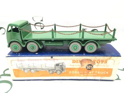 A Boxed Dinky Foden Flat Truck With Chains #505.