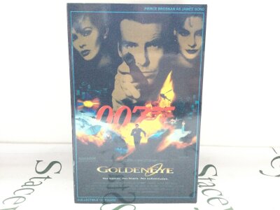 A Boxed Sideshow Collectibles 12 Inch Figure Of James Bond, Pierce Brosnan In Golden Eye.