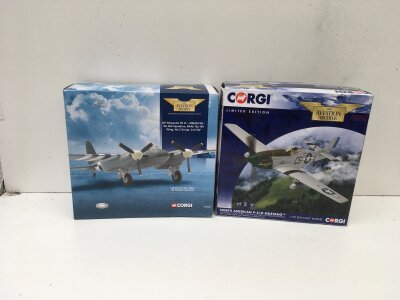 2x boxed Corgi Aviation Archive diecast models featuring AA32802 Dh Mosquito FB VI and AA27704 P51D Mustang DADDYS GIRL. limited edition 1:72 scale. No reserve (2)