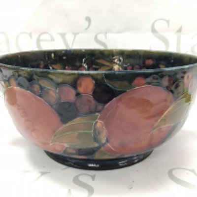 An early Moorcroft signed W. Moorcroft Pomegranate design cir 47/53 bowl 31cm wide