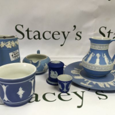 An assortment of wedge wood items.