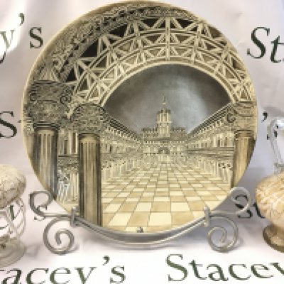 A Modern Corddoba Design Spanish Plaque and vases. This lot cannot be posted