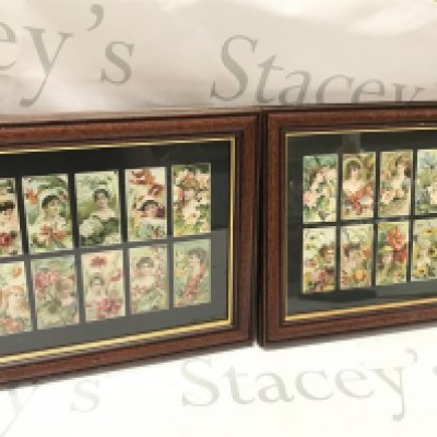 Two framed sets of Floral beauties Dukes Cigarettes cards. This lot cannot be posted. NO RESERVE
