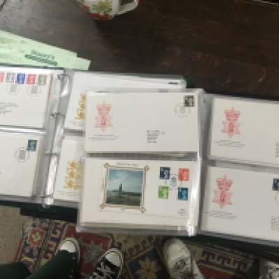 2 albums full with First day caver stamps. NO RESEVRE